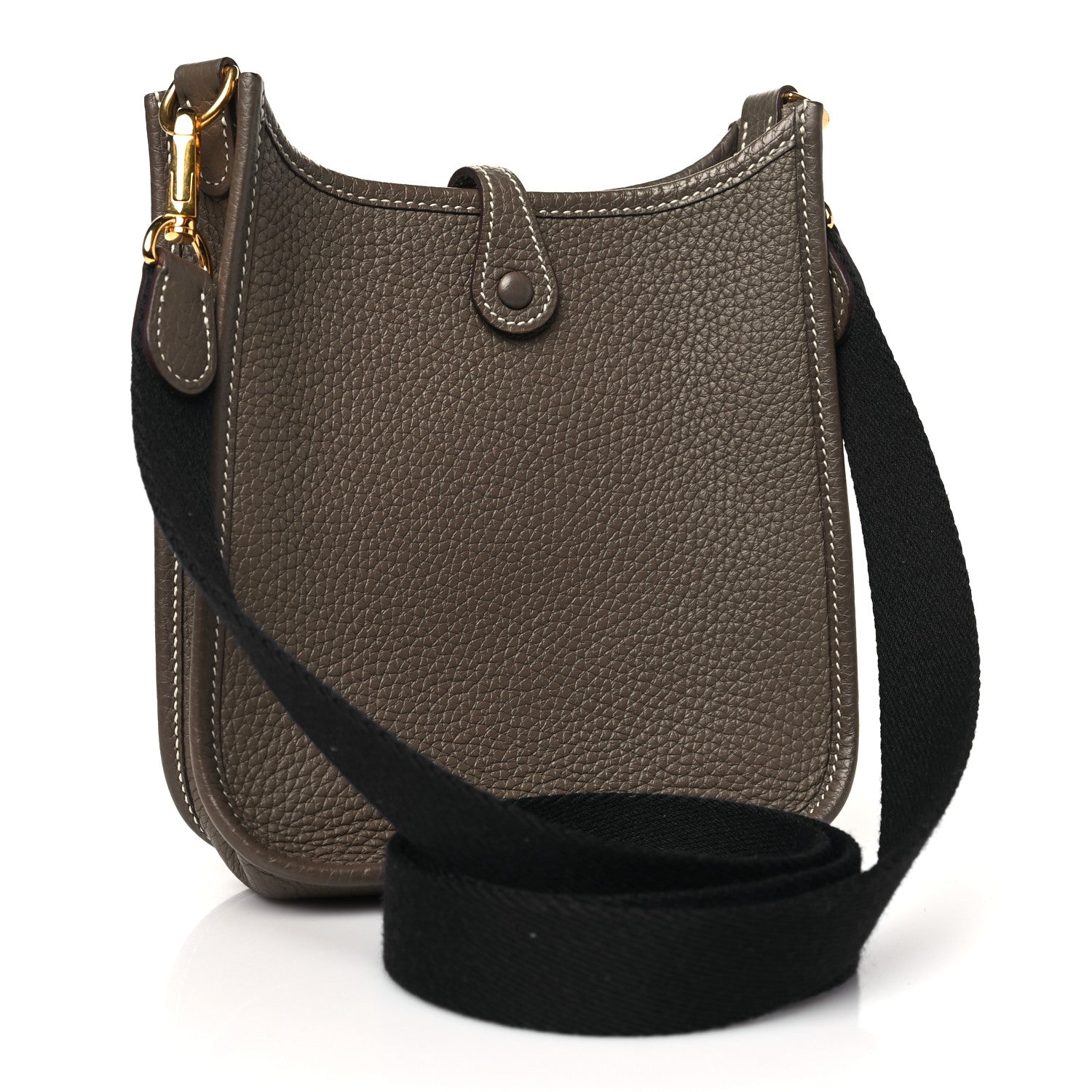 Hermes Taurillon Clemence Amazone Evelyne TPM Etoupe Bleu Indigo 3 of 11