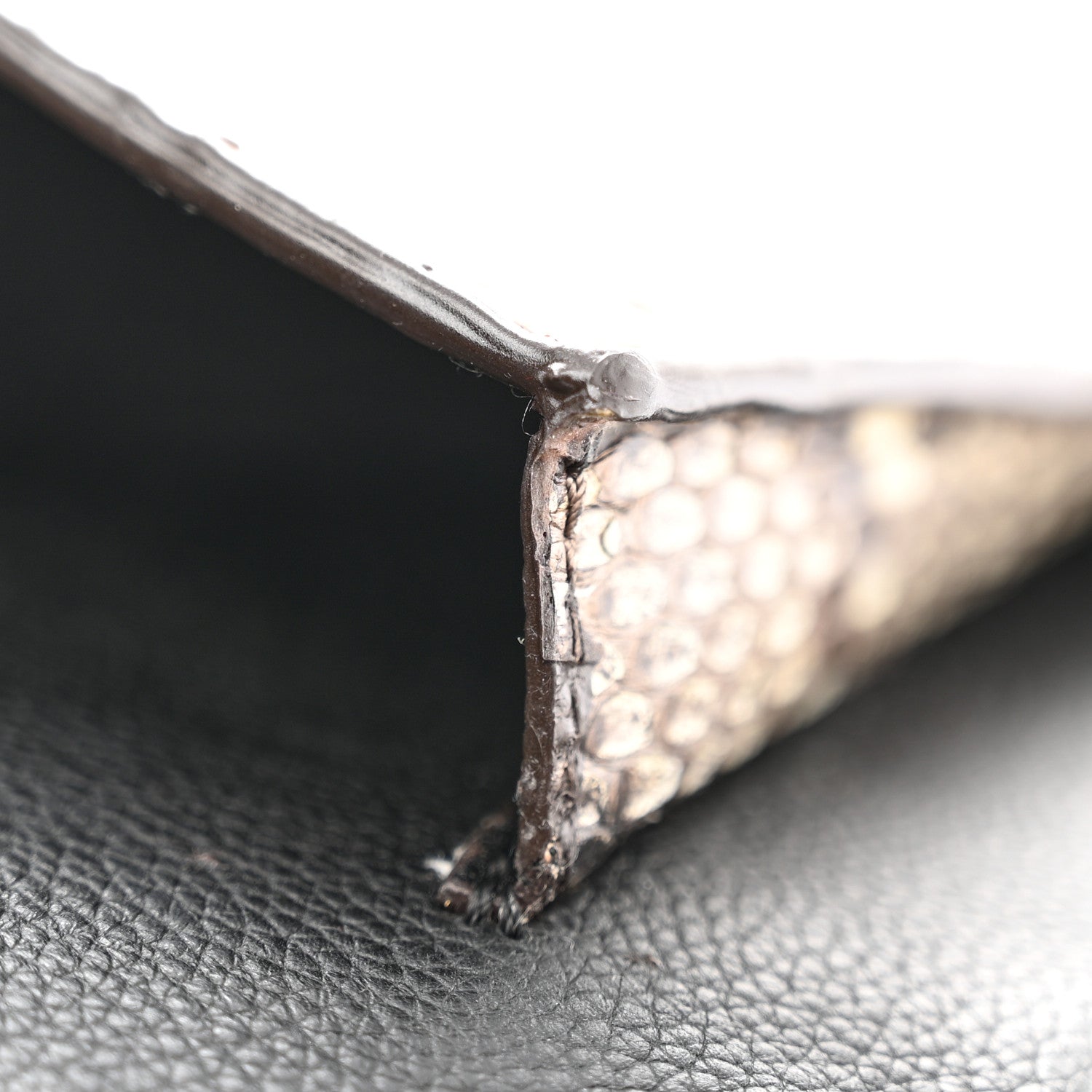 Louis Vuitton Calfskin Snakeskin Lockme MM Black 10 of 10