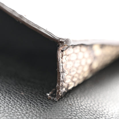 Louis Vuitton Calfskin Snakeskin Lockme MM Black 10 of 10