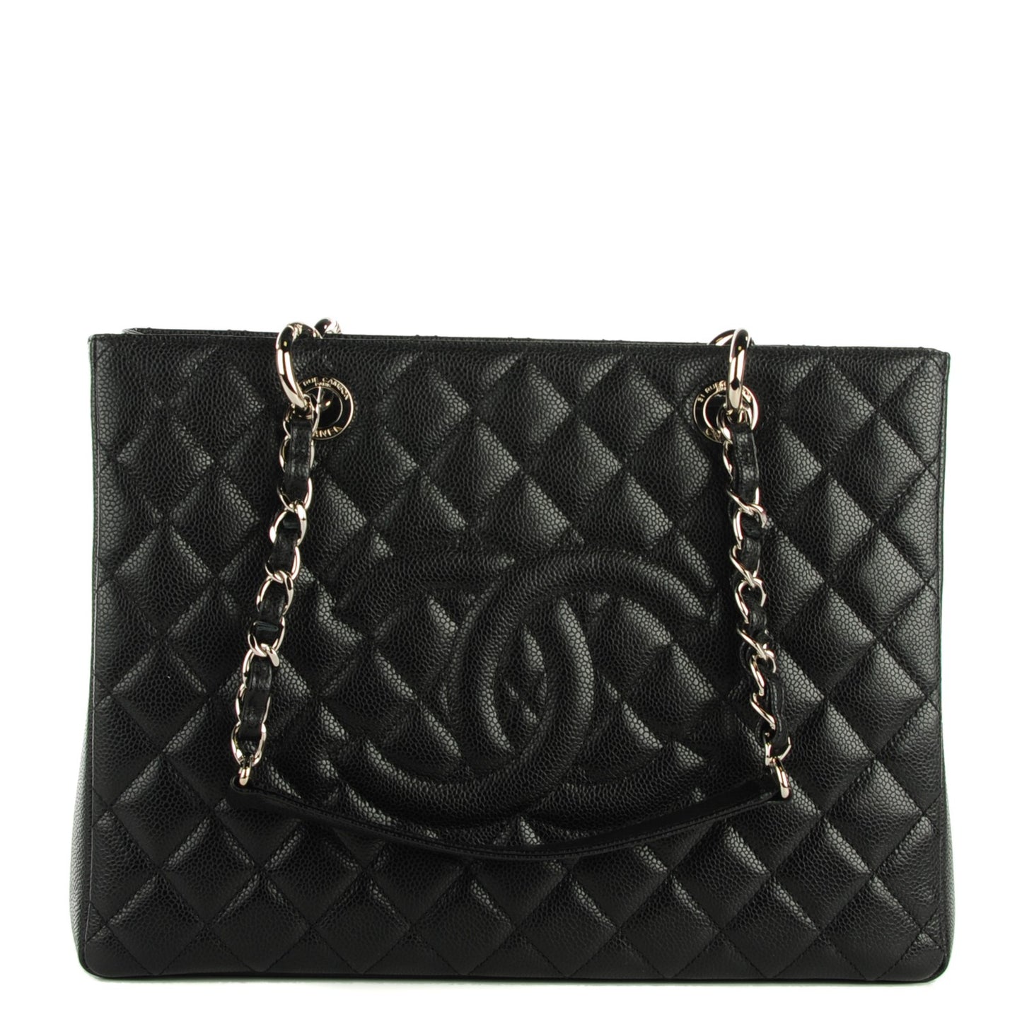 Caviar Quilted Grand Shopping Tote GST Black