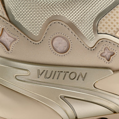 Louis Vuitton Metallic Canvas Mesh Mens LV Runner Tatic Sneakers 9 Beige 9 of 15