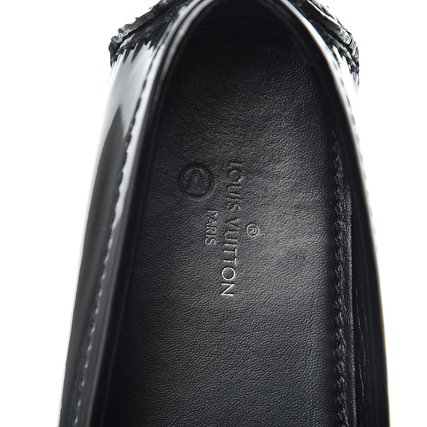 Patent Calfskin Oxford Loafers 36 Black
