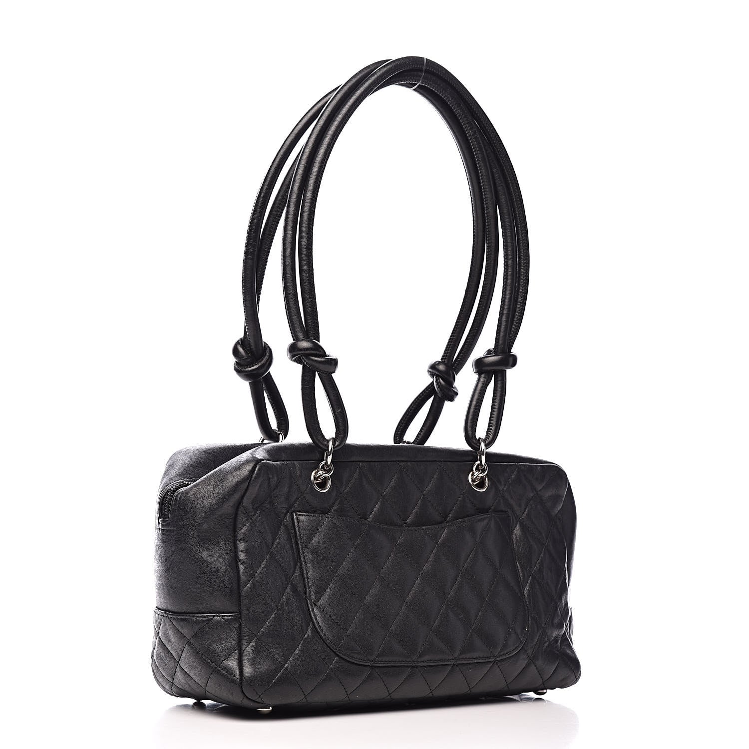 Chanel Calfskin Quilted Large Cambon Bowler Black 3 of 14