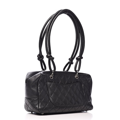Chanel Calfskin Quilted Large Cambon Bowler Black 3 of 14