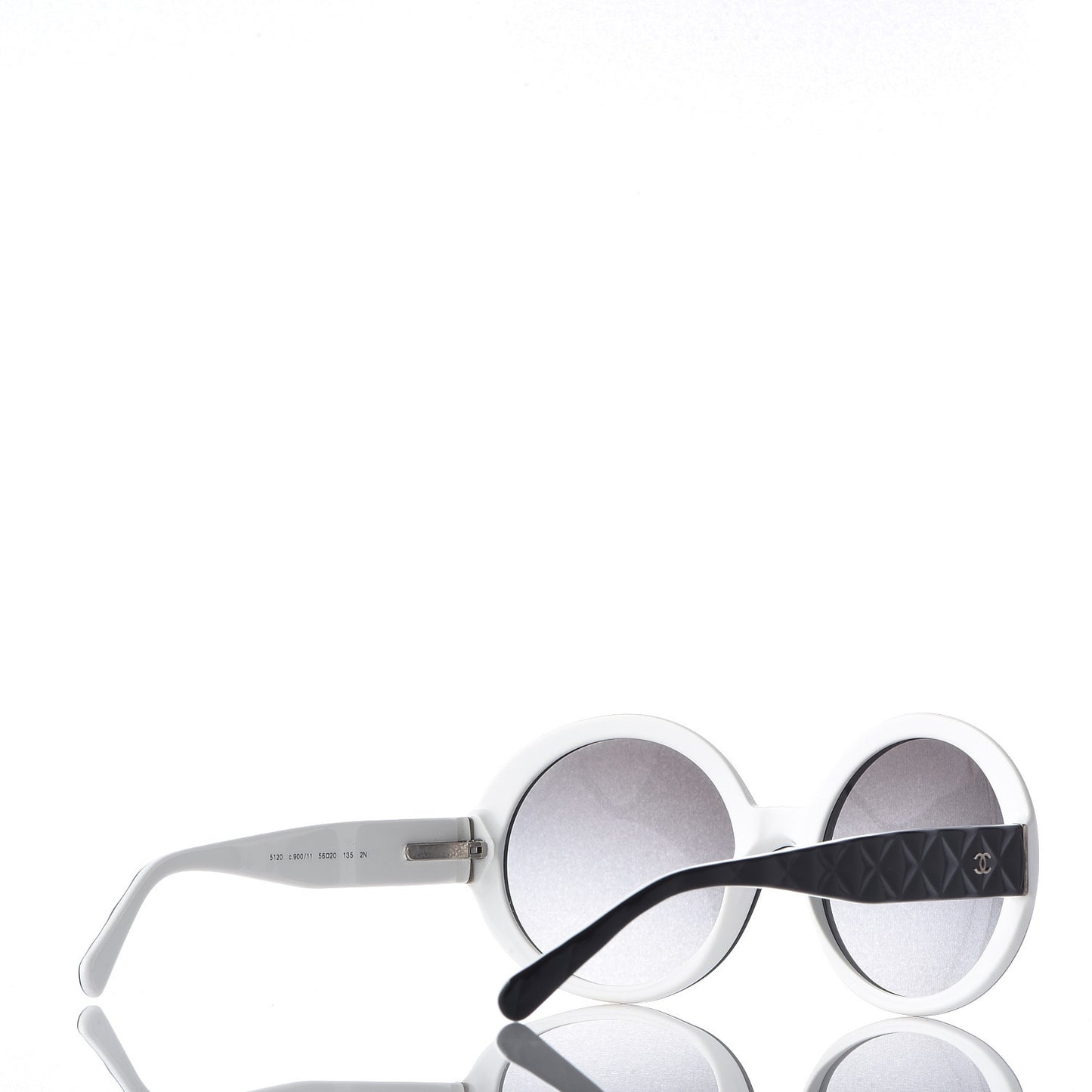 Quilted CC Mod Sunglasses 5120 Black White