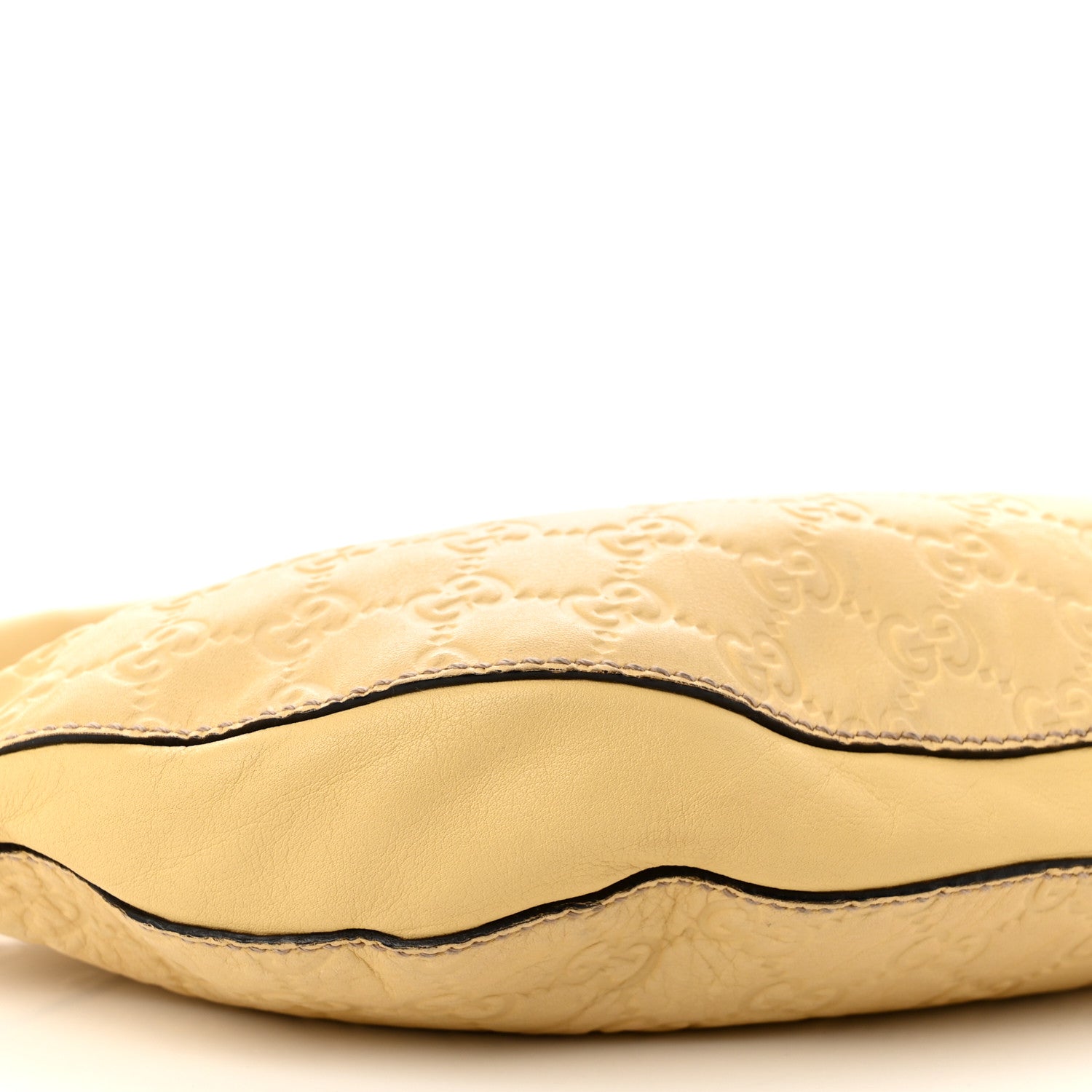 Gucci Guccissima Half Moon Hobo Yellow 9 of 13