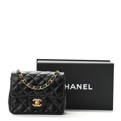 Chanel Lambskin Quilted Mini Square Flap Black 11 of 11
