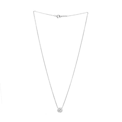 Tiffany 18K White Gold Diamond 1837 Circle Pendant Necklace 3 of 7