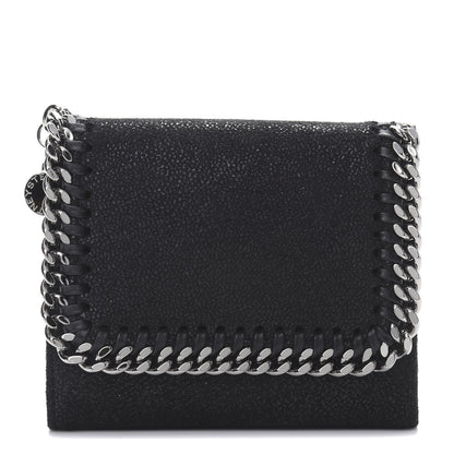 Stella McCartney Shaggy Deer Small Falabella Flap Wallet Black 1 of 8