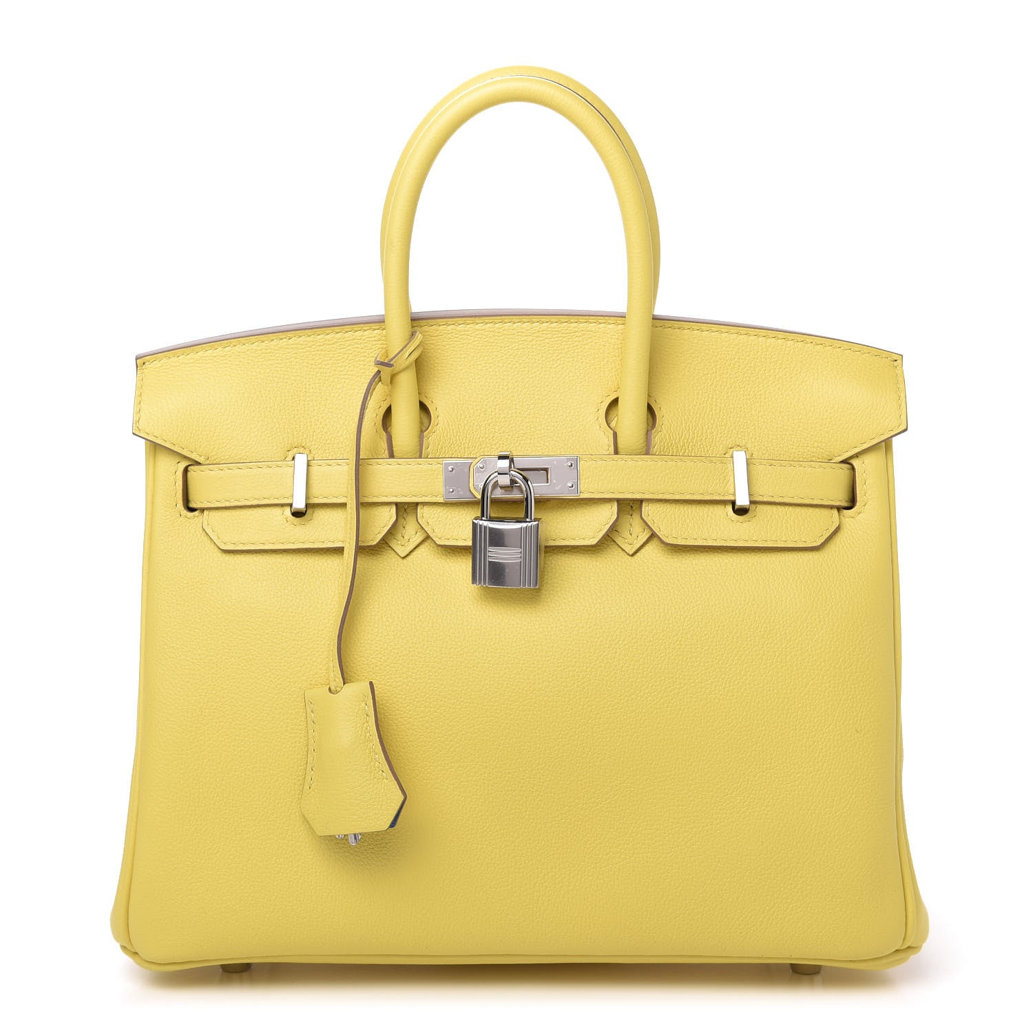 Hermes Taurillon Novillo Verso Birkin 25 Lime Bleuet 1 of 10