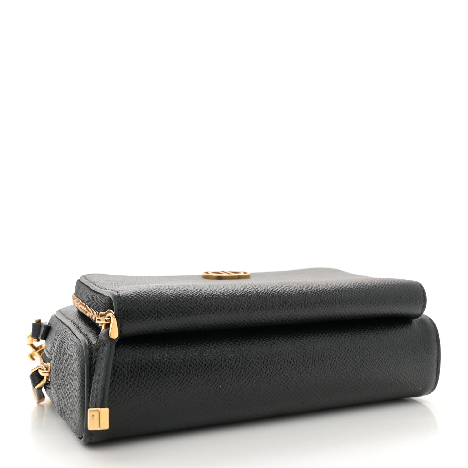 Christian Dior Grained Calfskin Caro Double Pouch Black 4 of 10