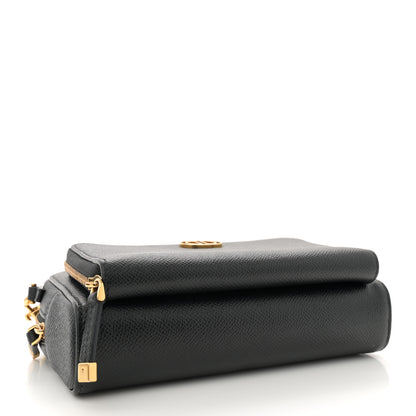 Christian Dior Grained Calfskin Caro Double Pouch Black 4 of 10