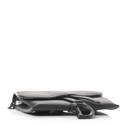 Christian Dior Ultra Matte Calfskin Nano Saddle Chain Pouch Black 4 of 7