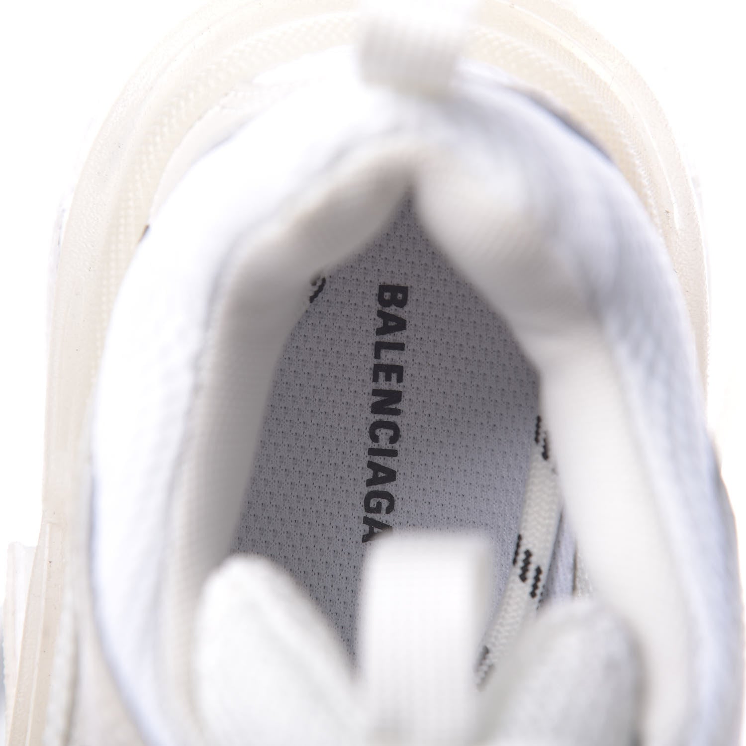 Balenciaga Fabric Mesh Clear Sole Womens Triple S Sneakers 36 White 8 of 8