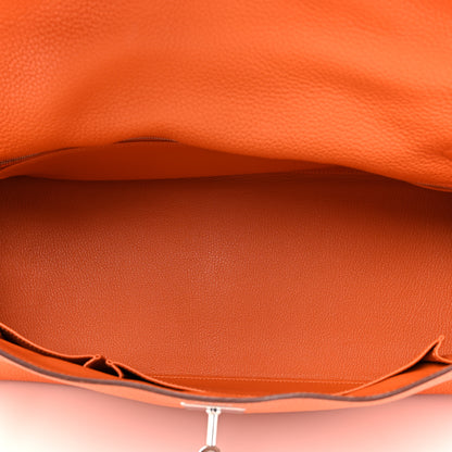 Hermes Taurillon Clemence Shoulder Kelly 42 Orange Orange 5 of 11