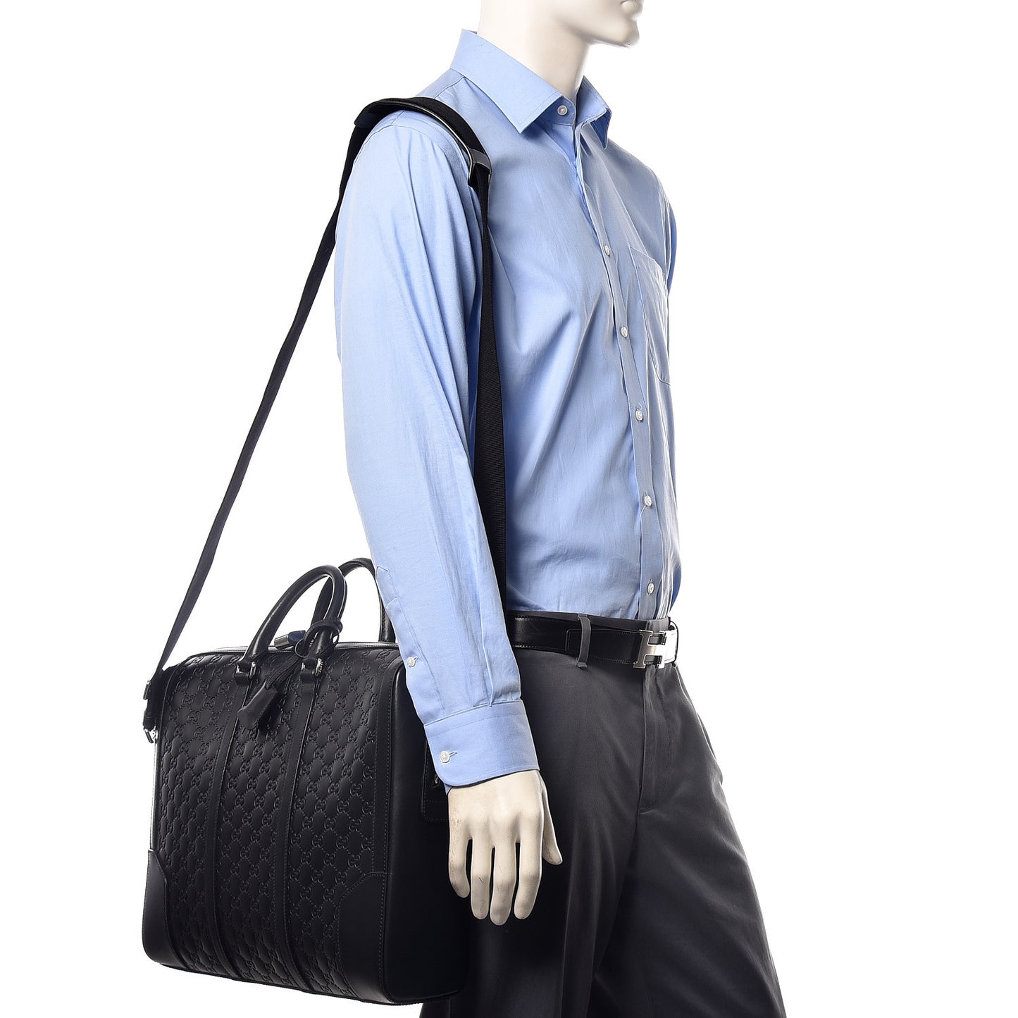 Guccissima Signature Briefcase Black