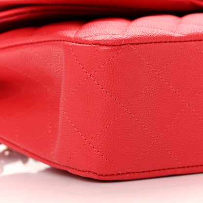 Chanel Caviar Quilted Medium Double Flap Red 9 of 14