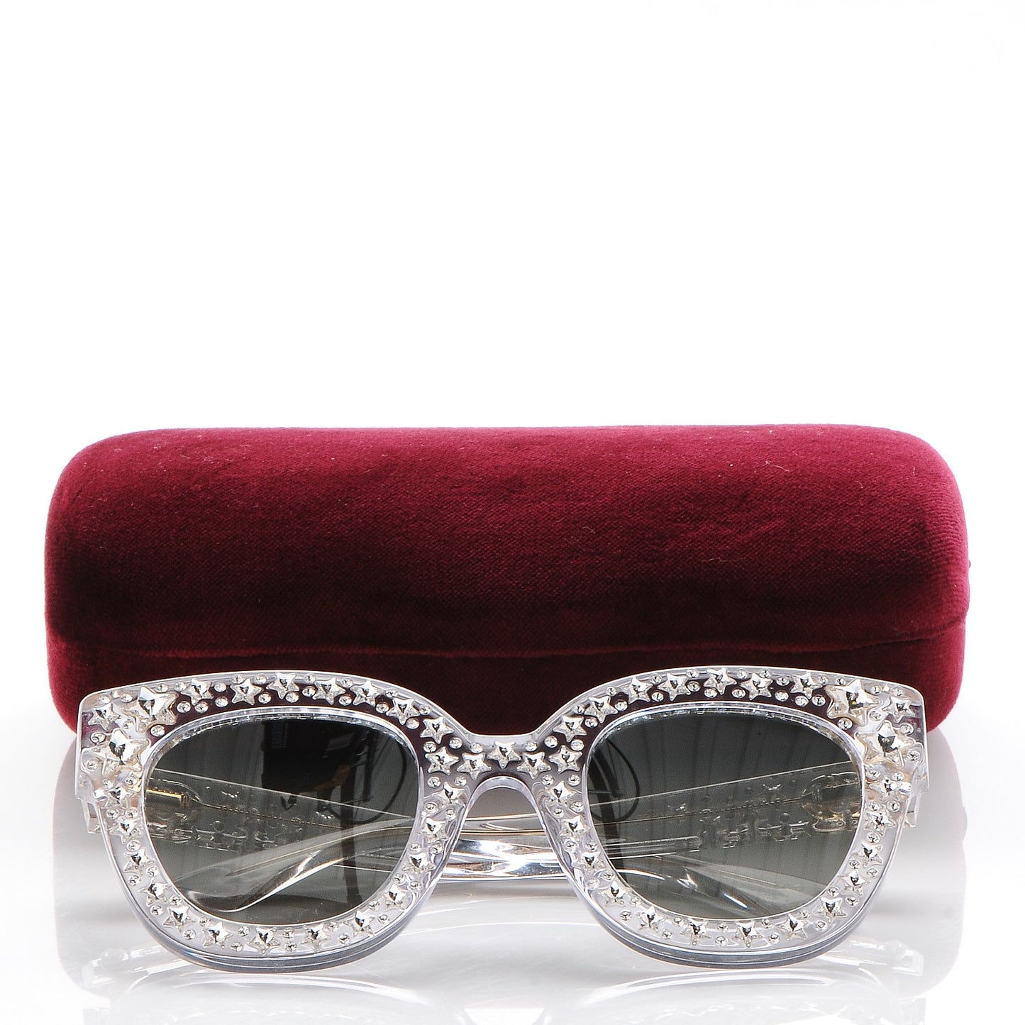 Acetate Crystal Oversize Mirrored Star Sunglasses GG0116S
