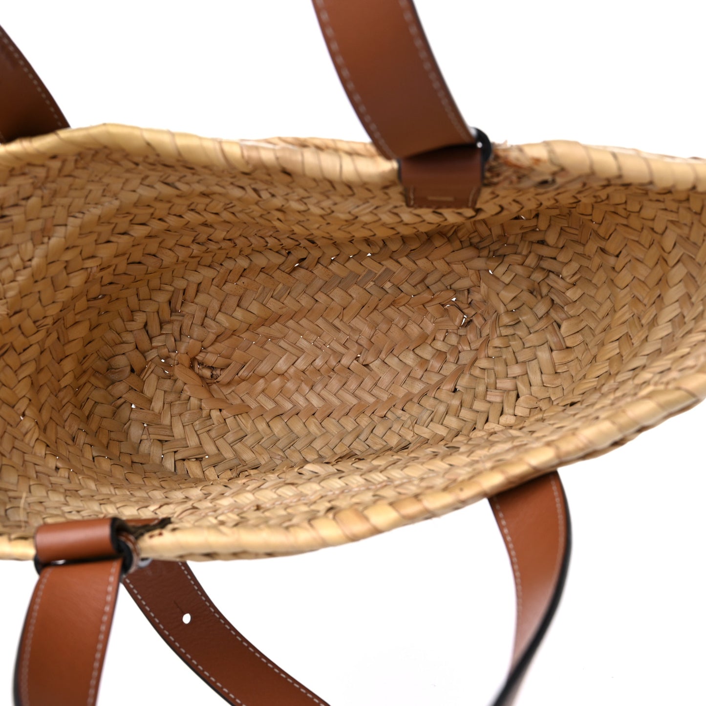 Raffia Small Basket Tote Bag Natural Tan