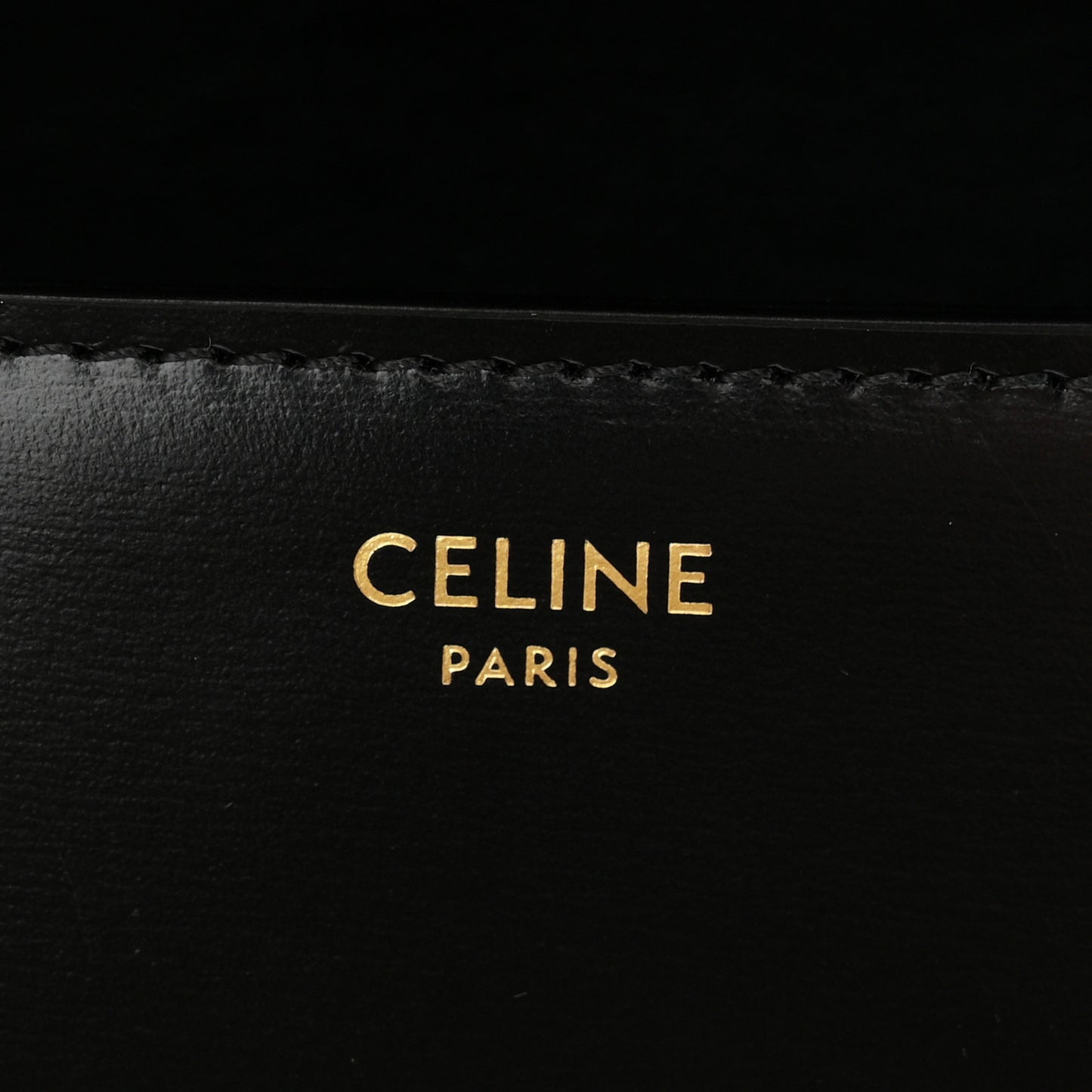 Shiny Calfskin Triomphe Shoulder Bag Black
