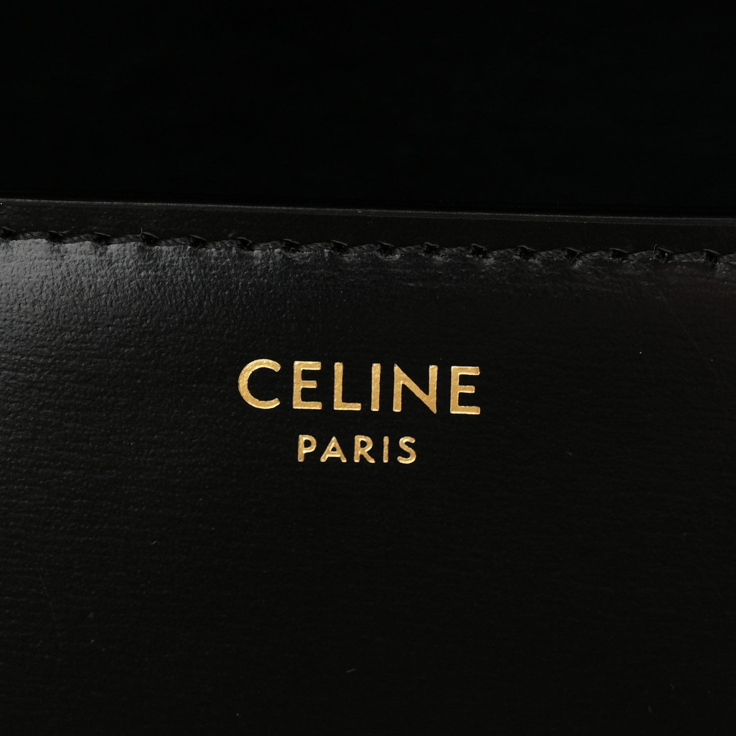 Celine Shiny Calfskin Triomphe Shoulder Bag Black 6 of 10