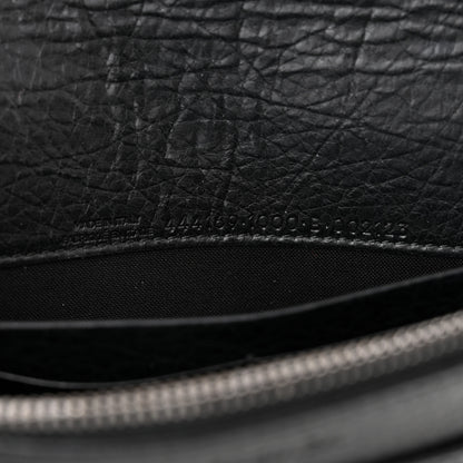 Balenciaga Agneau Silver Metallic Edge Hardware Wallet On Chain Black 7 of 11