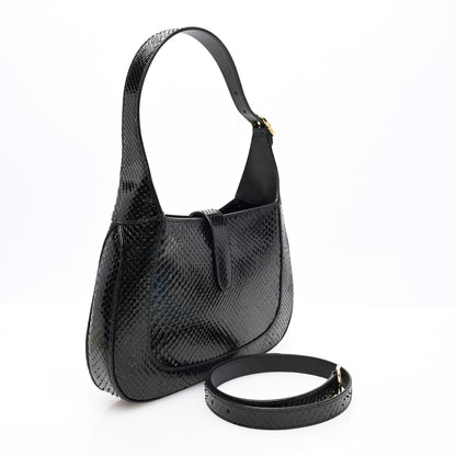 Gucci Snakeskin Small Jackie 1961 Hobo Black 3 of 10