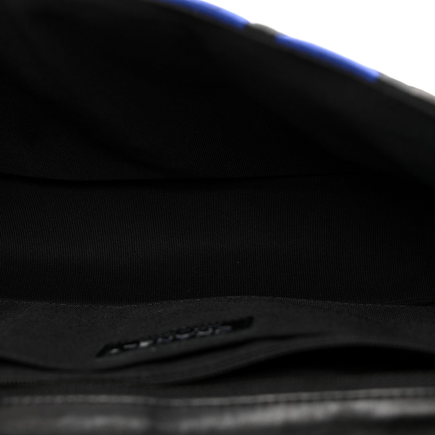 Jersey Quilted Medium Single Flap Blue Black