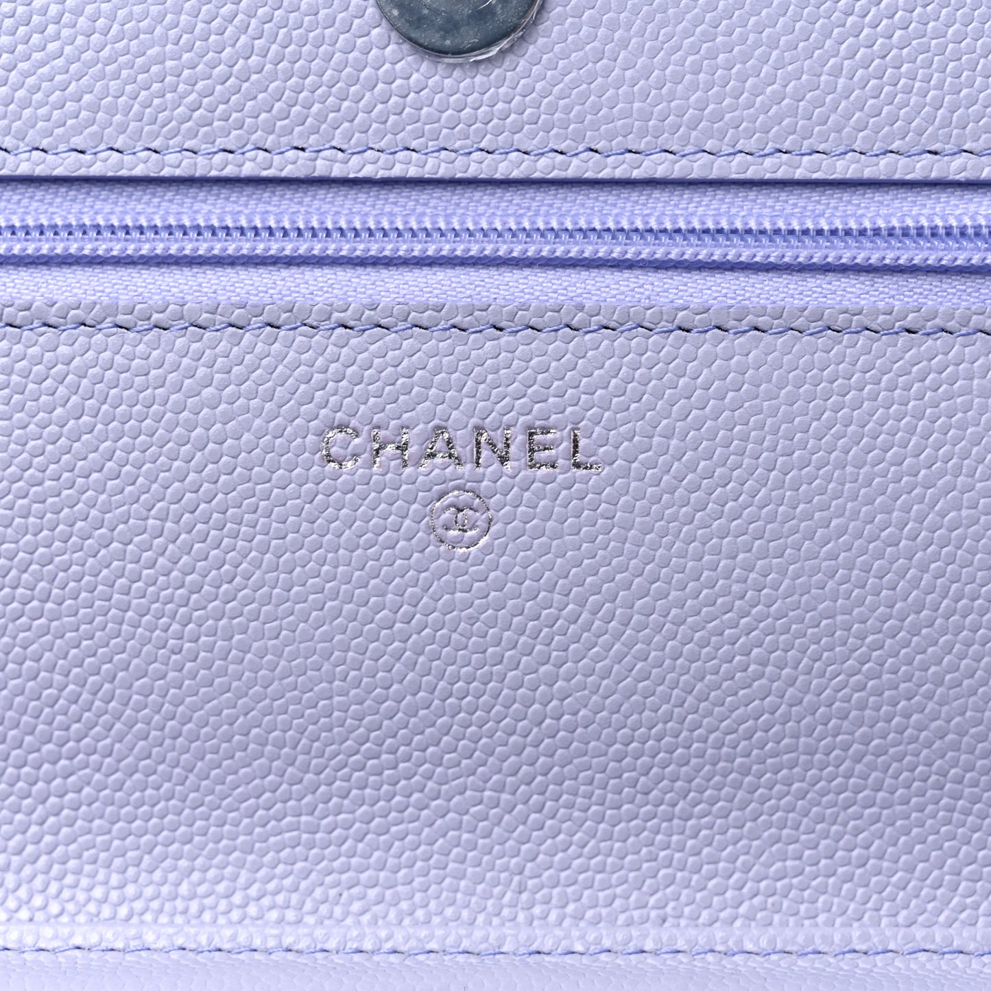 Caviar Quilted Wallet on Chain WOC Light Purple