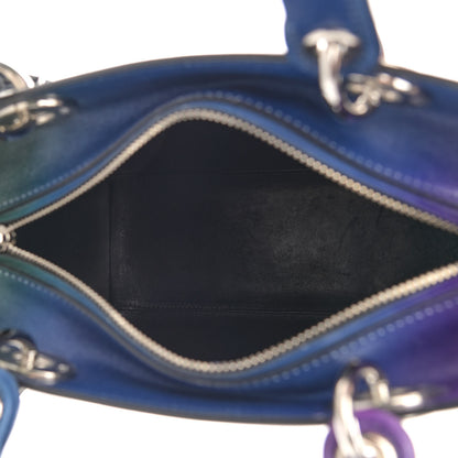 Christian Dior Box Calfskin Gradient Medium Lady Dior Purple Blue Green 5 of 14