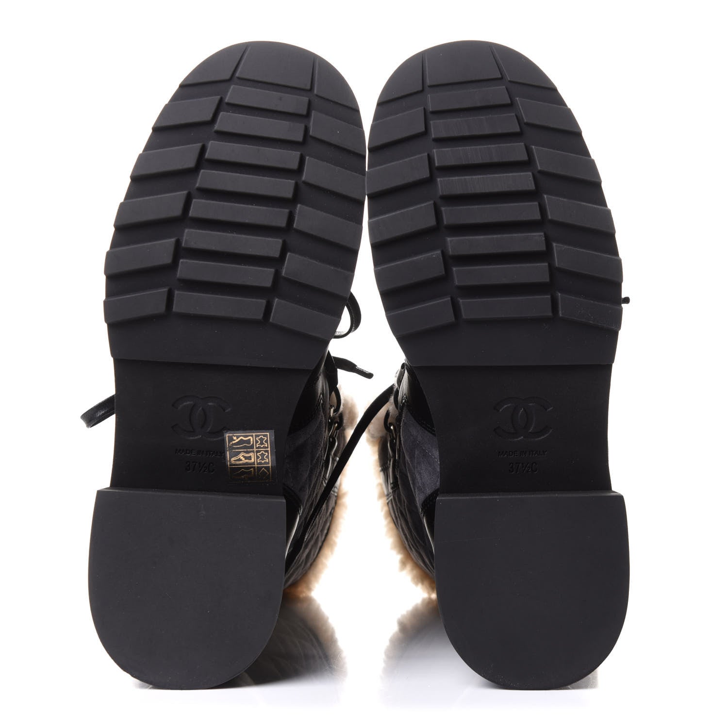 Chanel Calfskin Suede CC Snow Boots 37.5 7 of 13