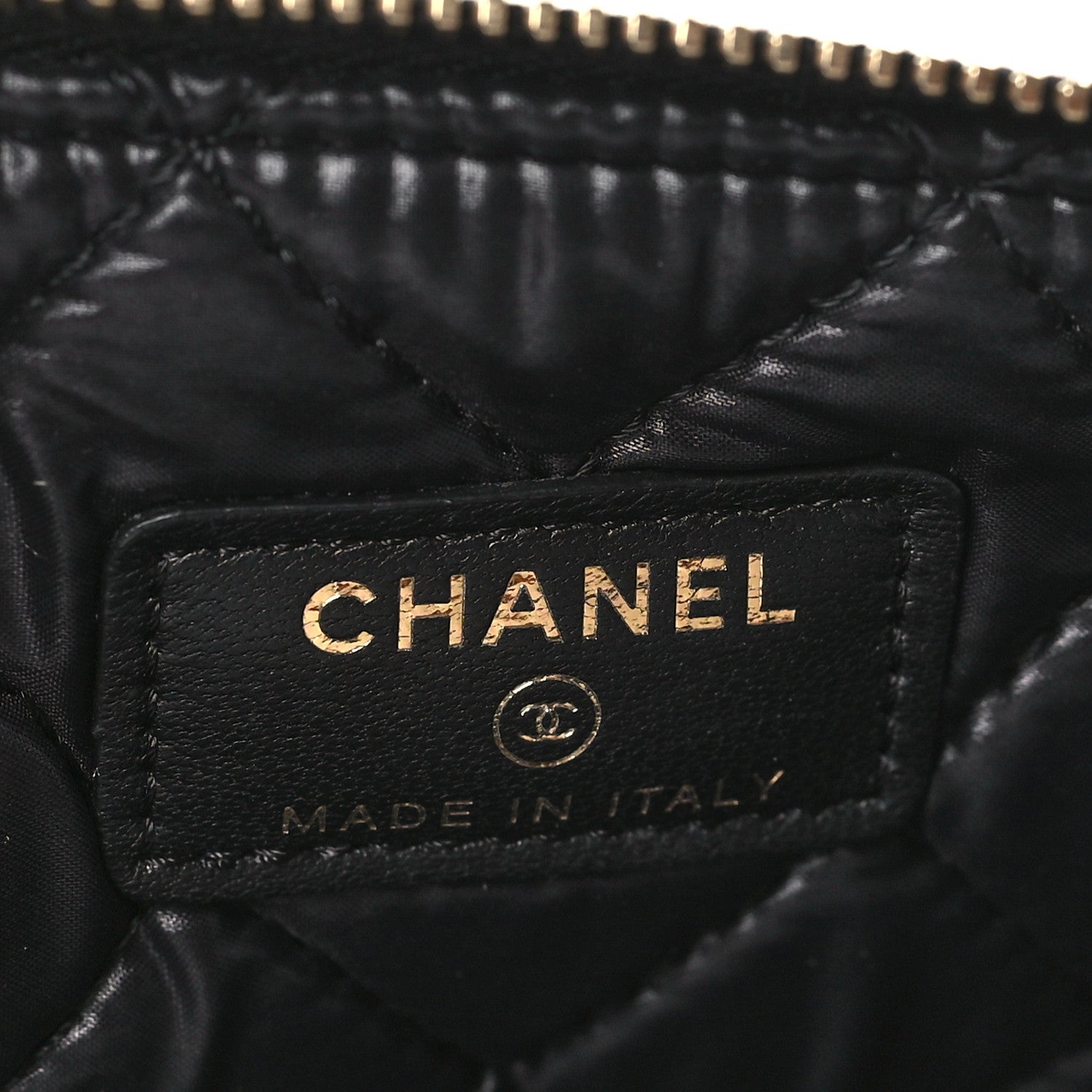 Chanel Lambskin Quilted Large Boy Cosmetic Case Black 6 of 9