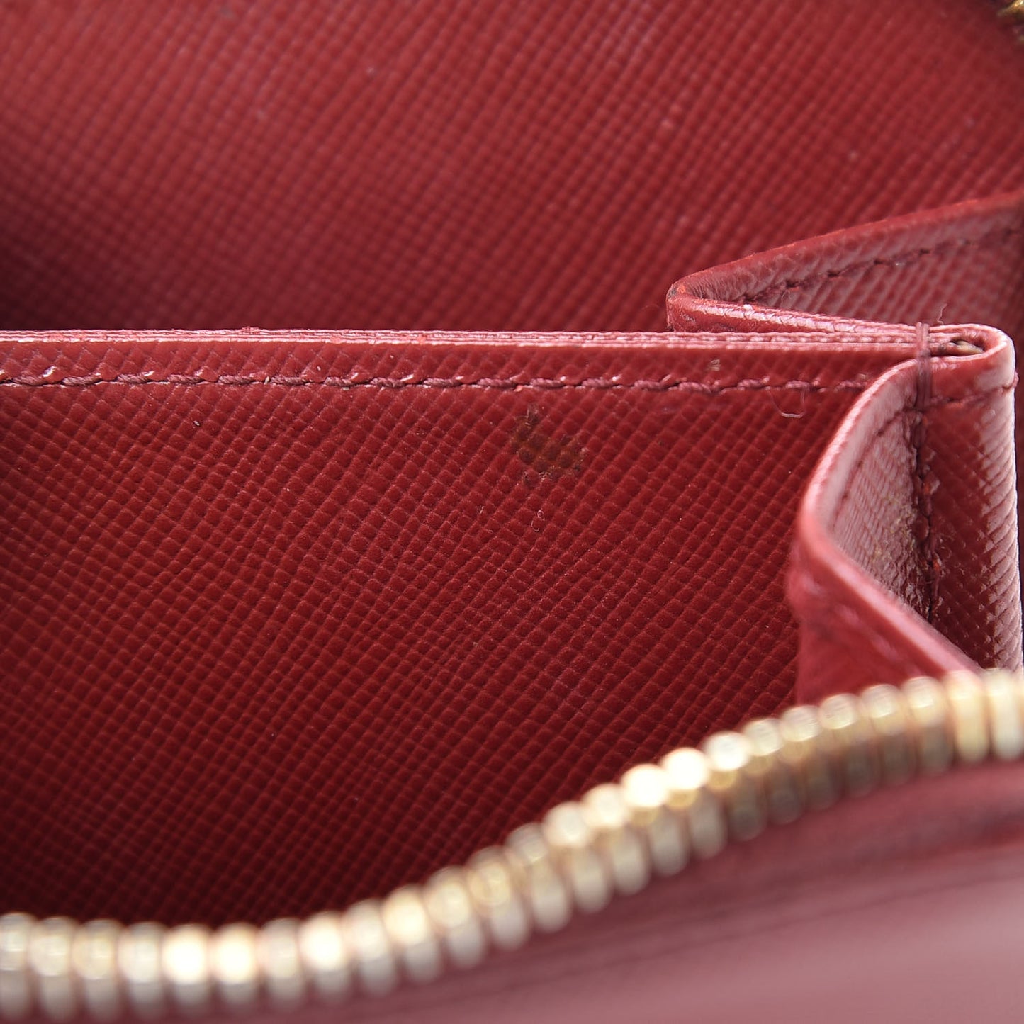 Saffiano Metal Coin Purse Cherry