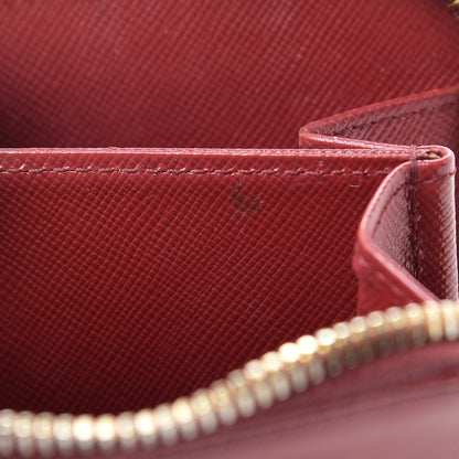 Prada Saffiano Metal Coin Purse Cherry 8 of 10