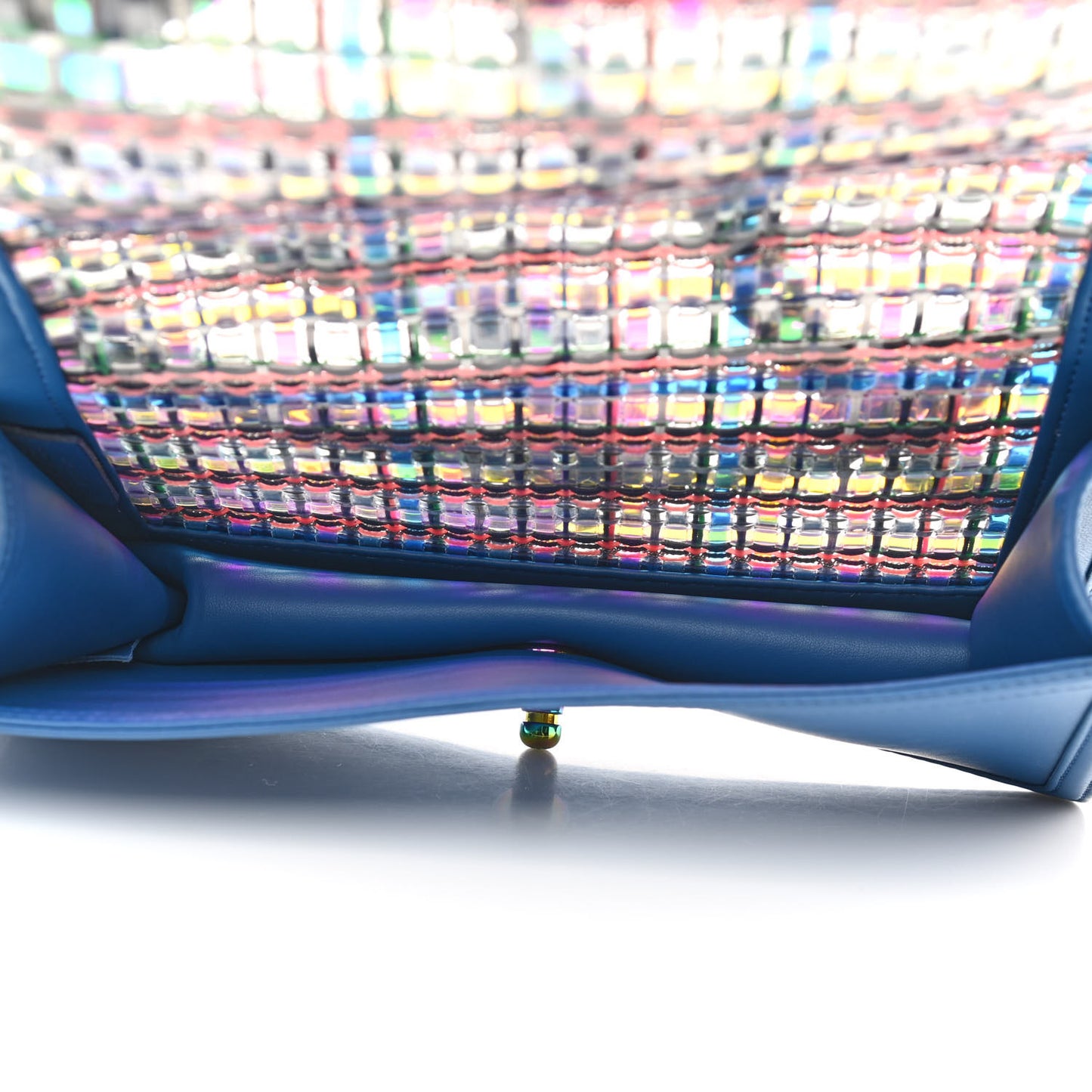 PVC Thread Woven Medium Boy Flap Dark Blue