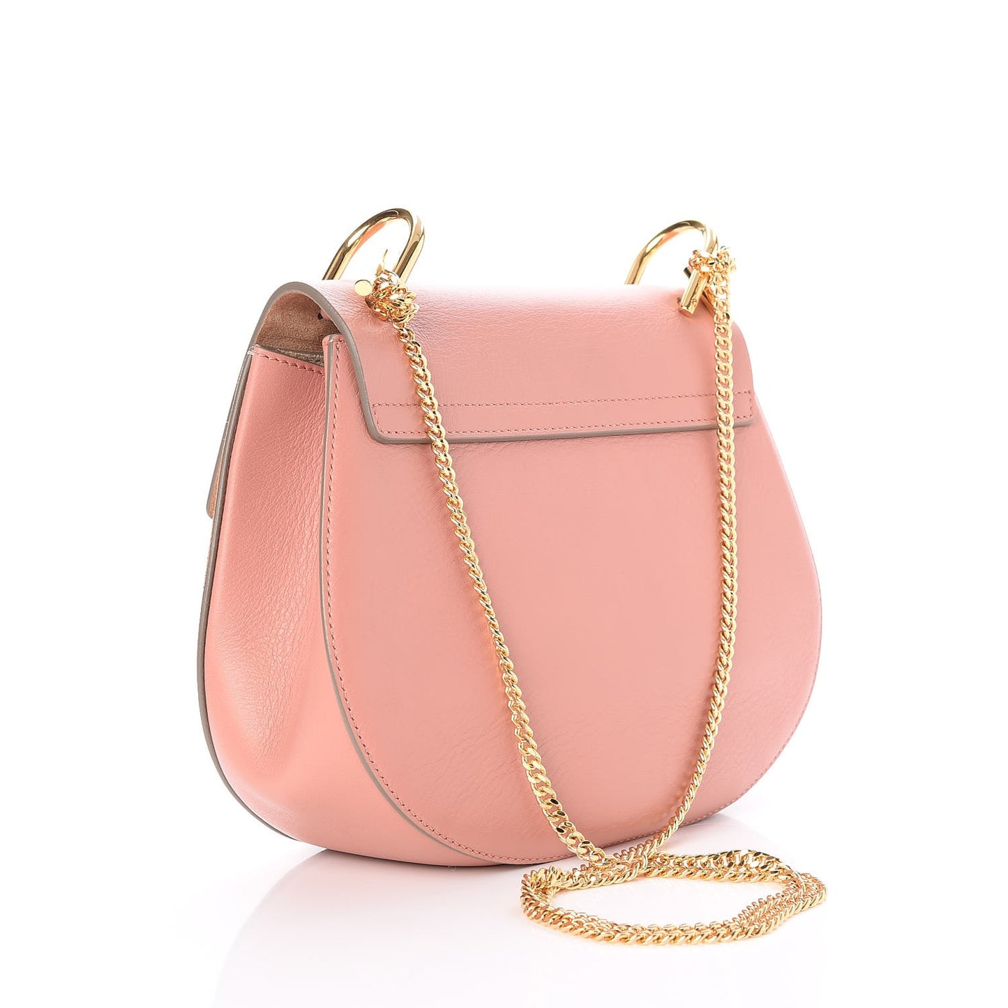Suede Smooth Calfskin Drew Shoulder Bag Misty Rose