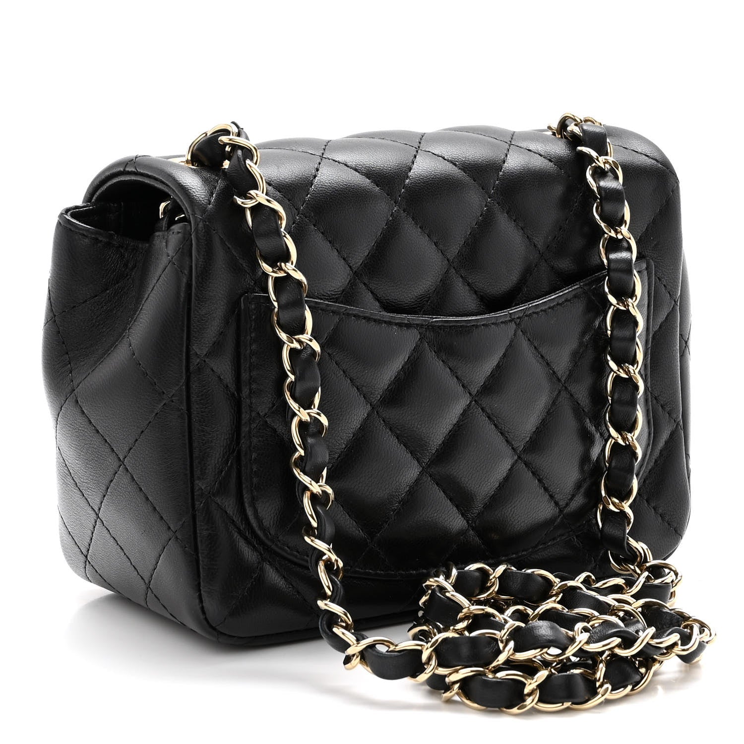 Chanel Lambskin Quilted Mini Square Flap Black 3 of 10