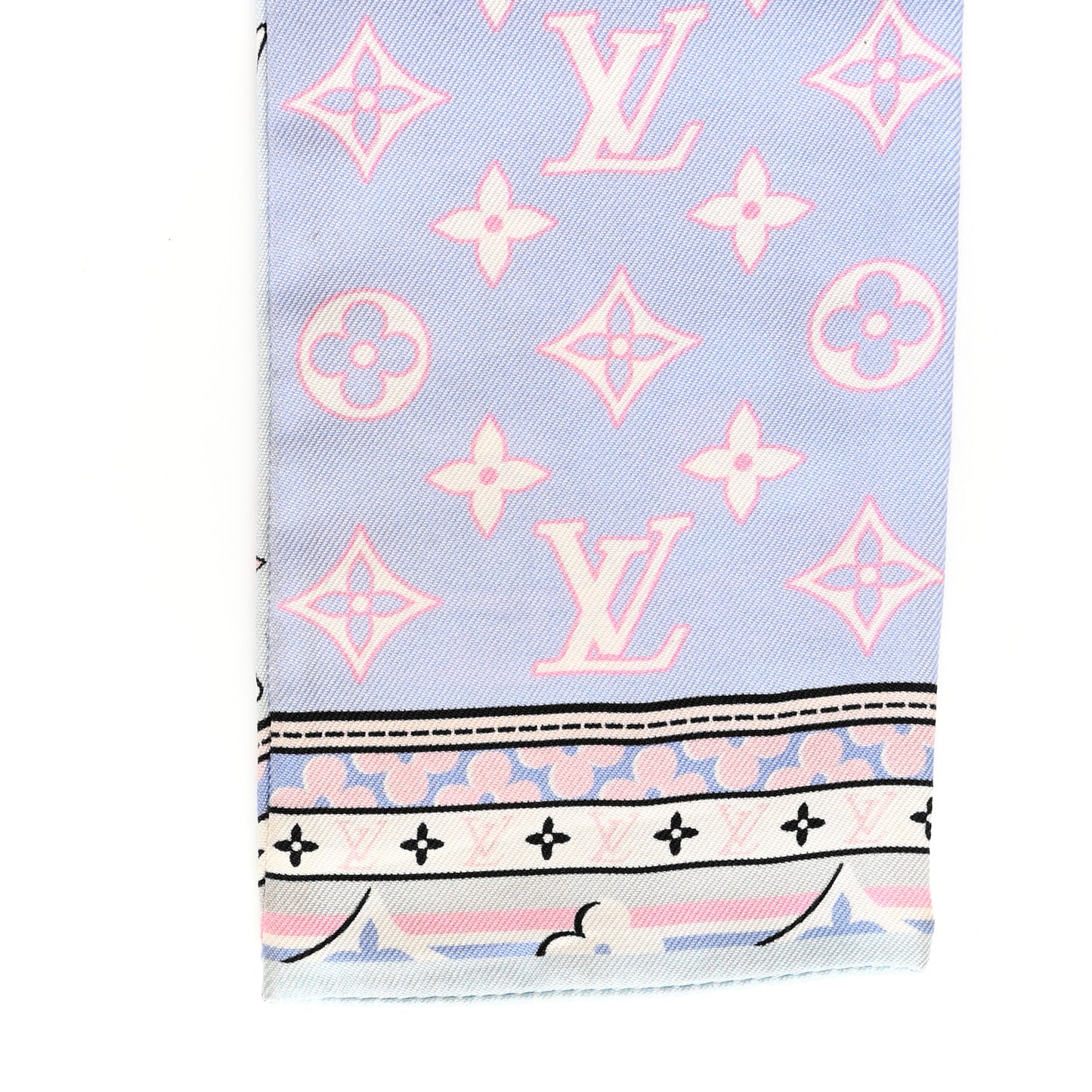 Silk Monogram Louis In A Comic Bandeau Bleu