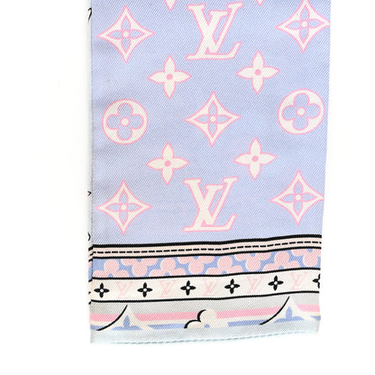 Louis Vuitton Silk Monogram Louis In A Comic Bandeau Bleu 4 of 4