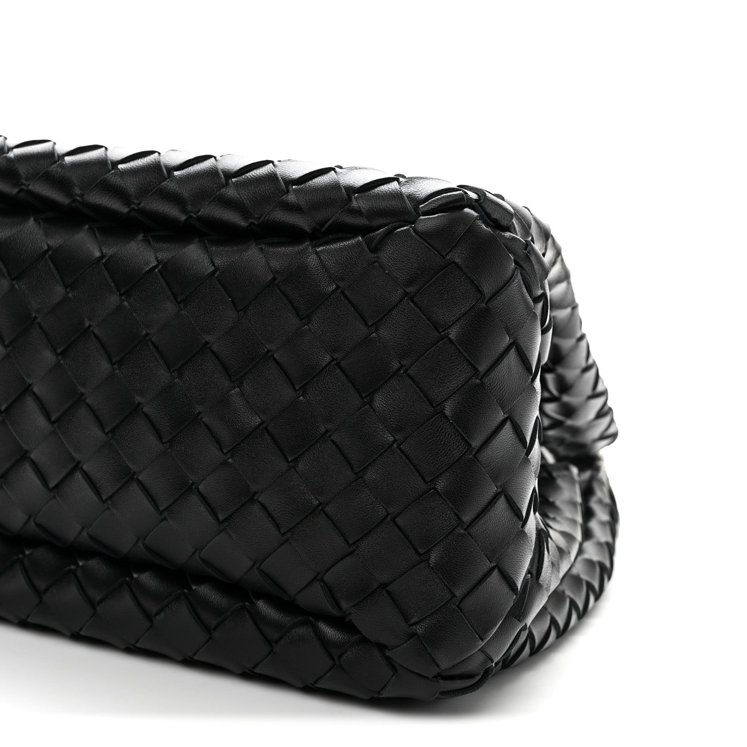 Bottega Veneta Nappa Intrecciato Small Campana Shoulder Bag Black 9 of 9