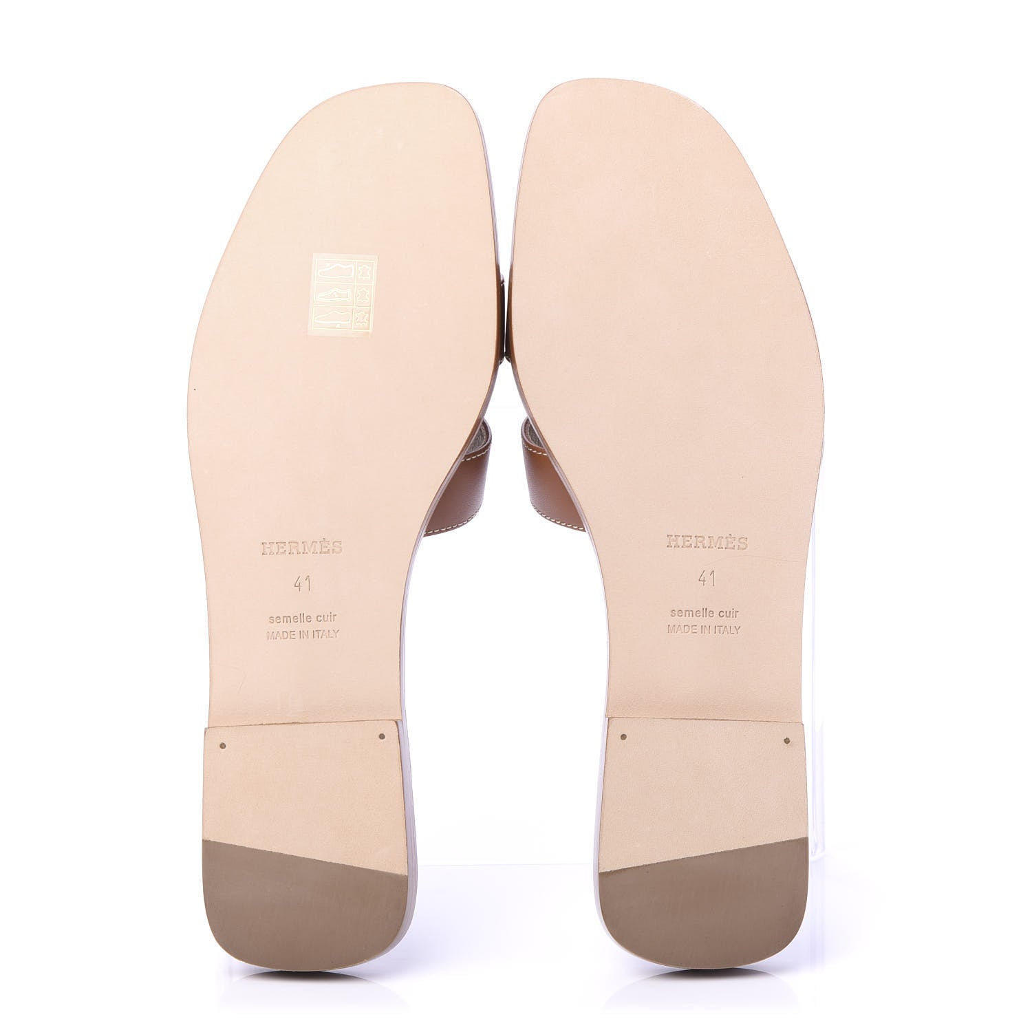 Hermes Box Calfskin Oran Sandals 41 Gold 5 of 10