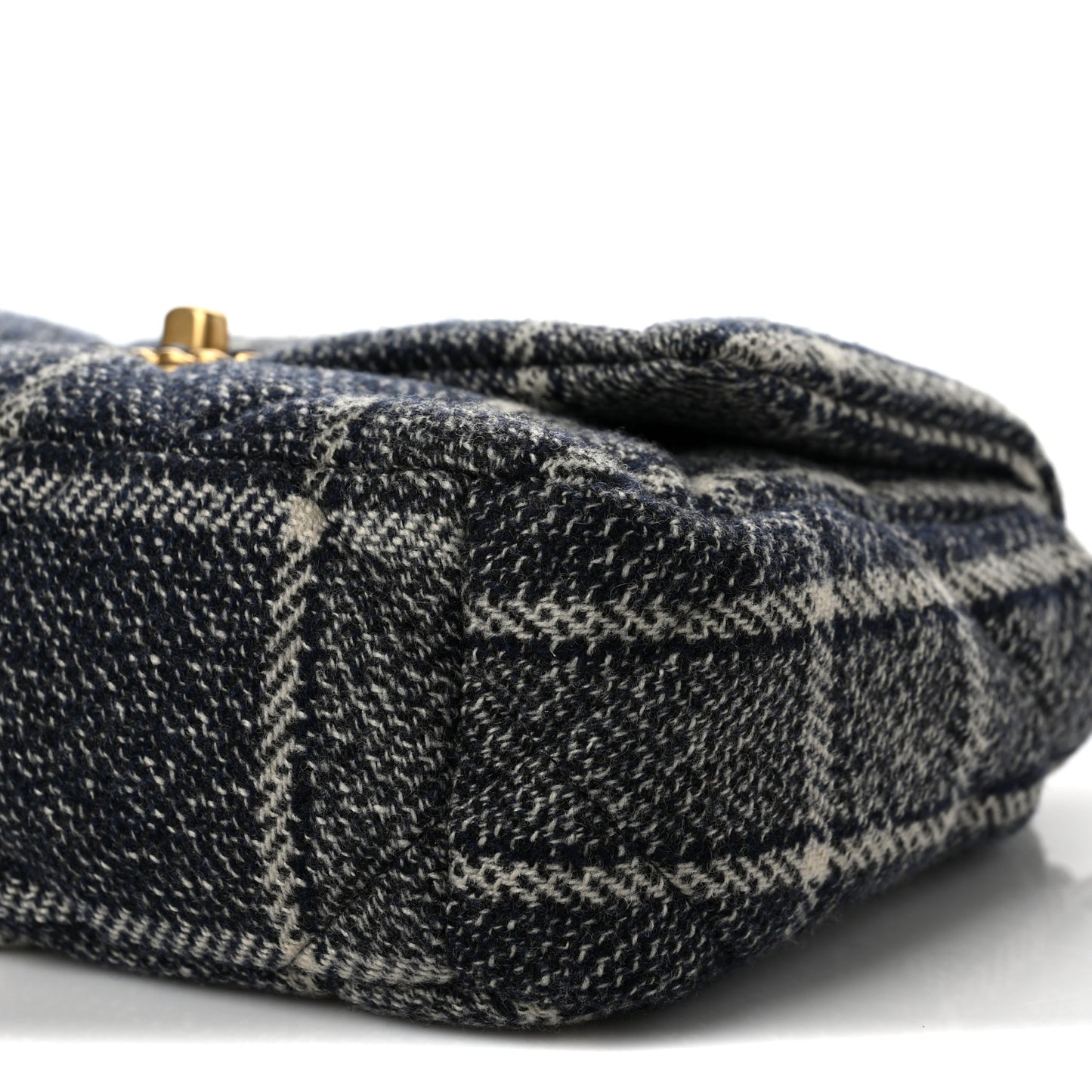 Tweed Quilted Medium Chanel 19 Flap Grey Navy