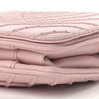 Chanel Calfskin Studded Chevron Quilted Flap Pink 10 of 13