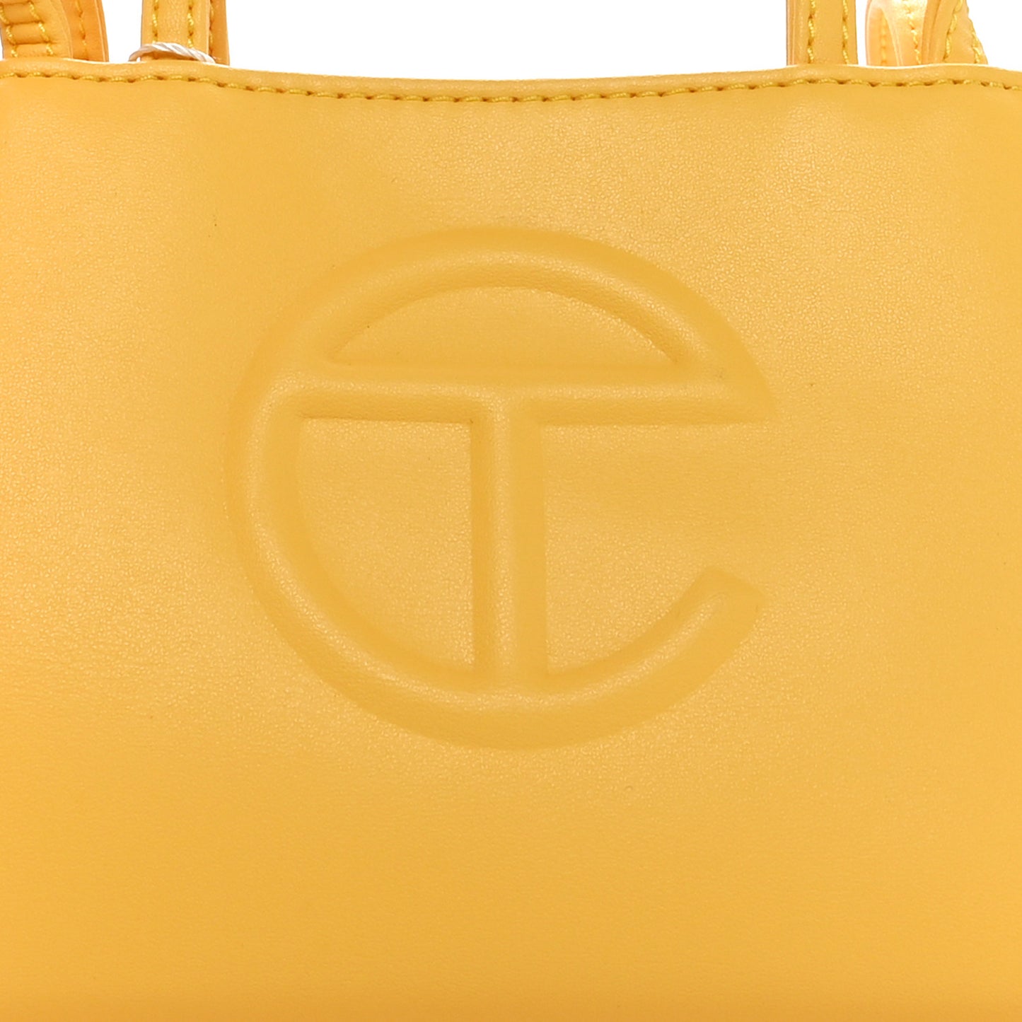 Vegan Leather Small Shopping Bag Yellow