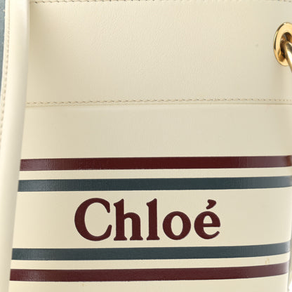 Chloe Smooth Calfskin Logo Mini Roy Bucket Bag Natural White 8 of 12