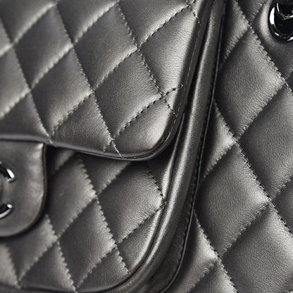 Chanel Metallic Calfskin Quilted Flap Tote Dark Silver 17 of 18
