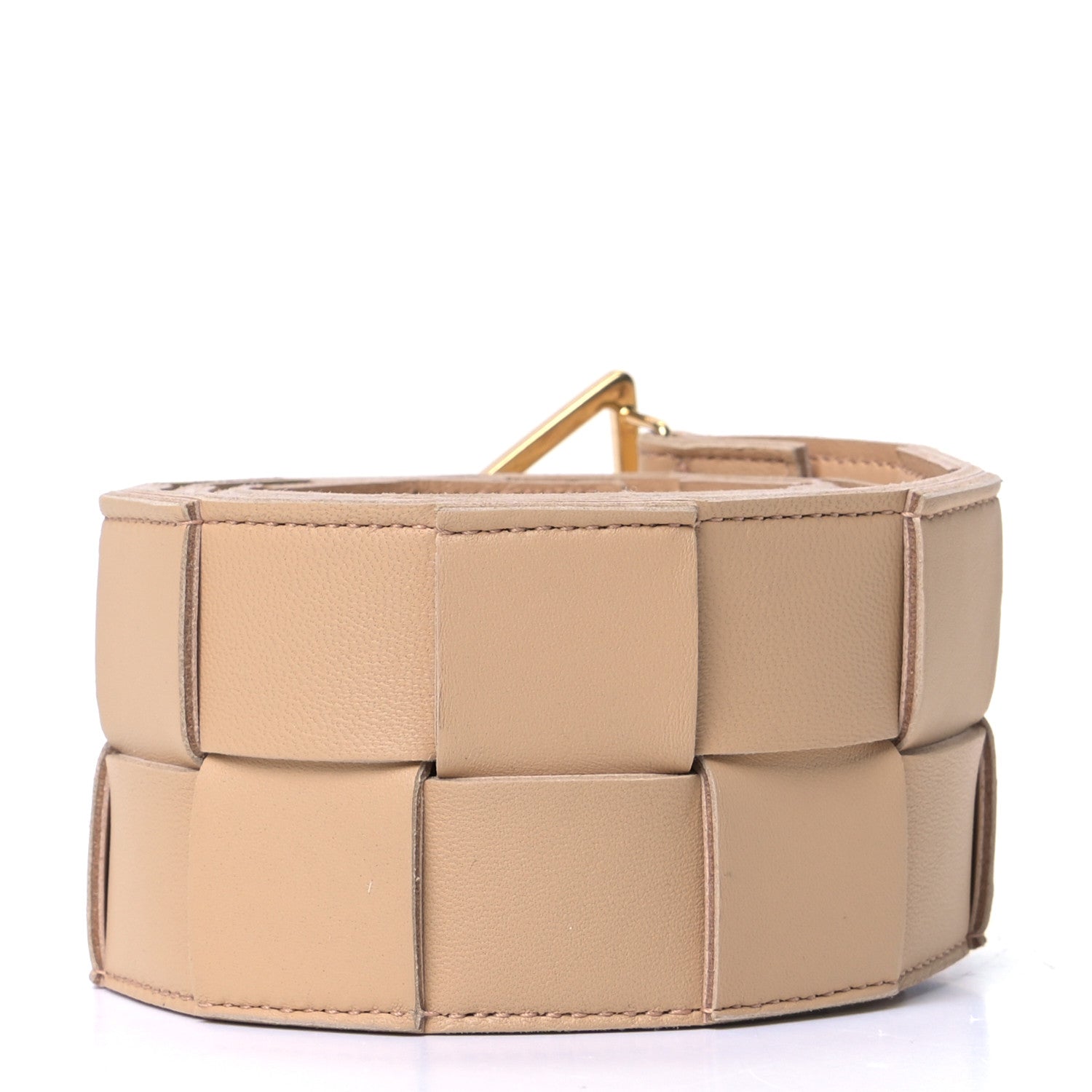 Bottega Veneta Nappa Maxi Intrecciato Wide Belt 80 32 Almond 2 of 4