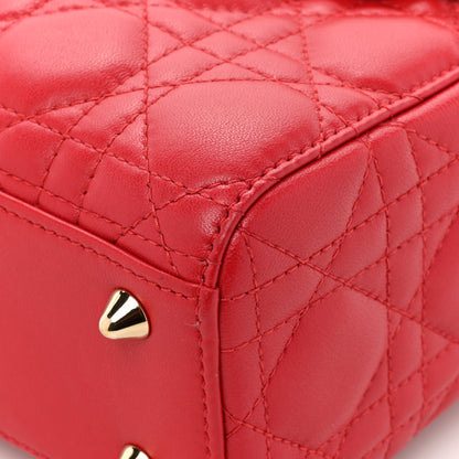 Christian Dior Lambskin Cannage Small Lucky Badges My Lady Dior Red 11 of 13