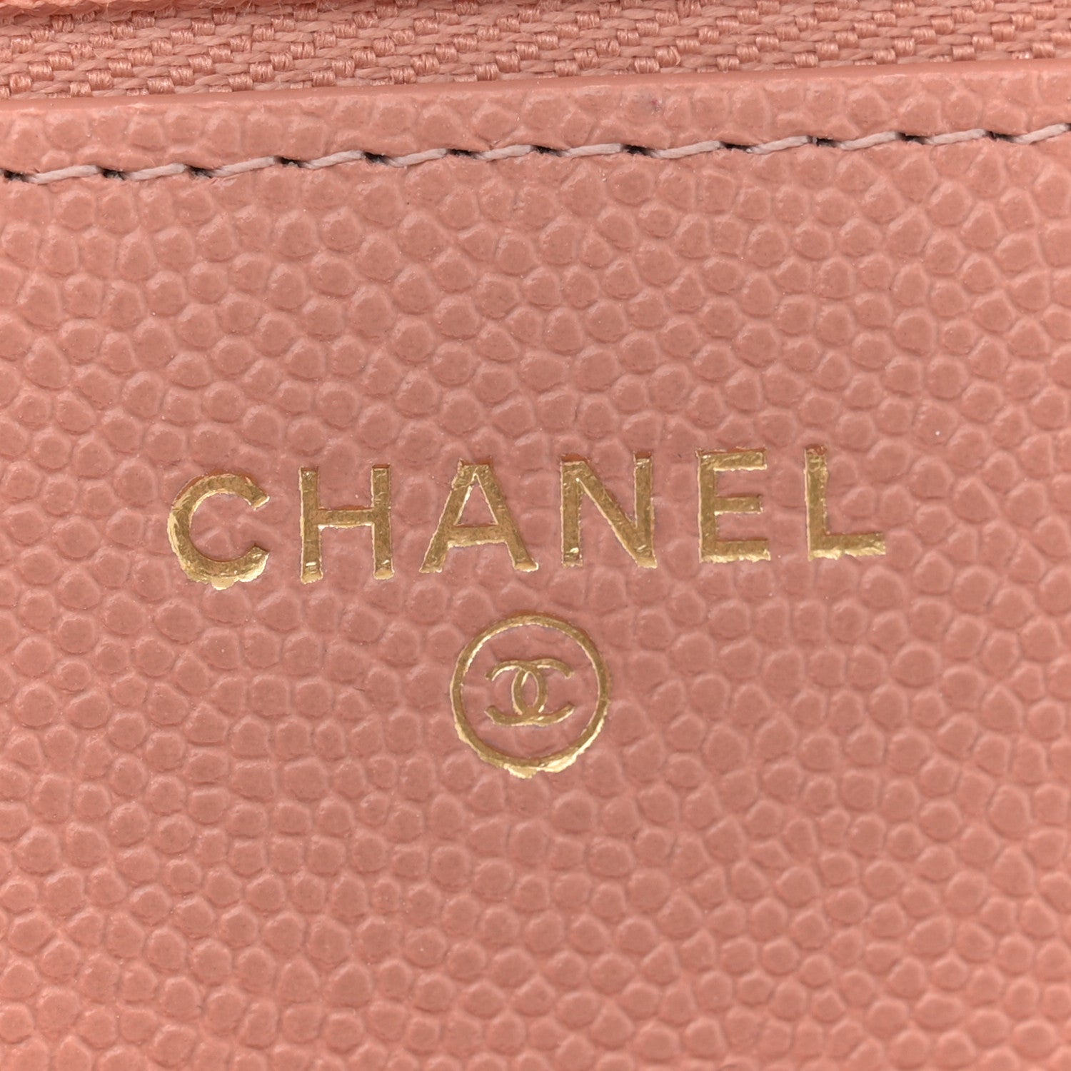 Chanel Caviar Quilted Perforated Metal CC Wallet On Chain WOC Beige 6 of 12