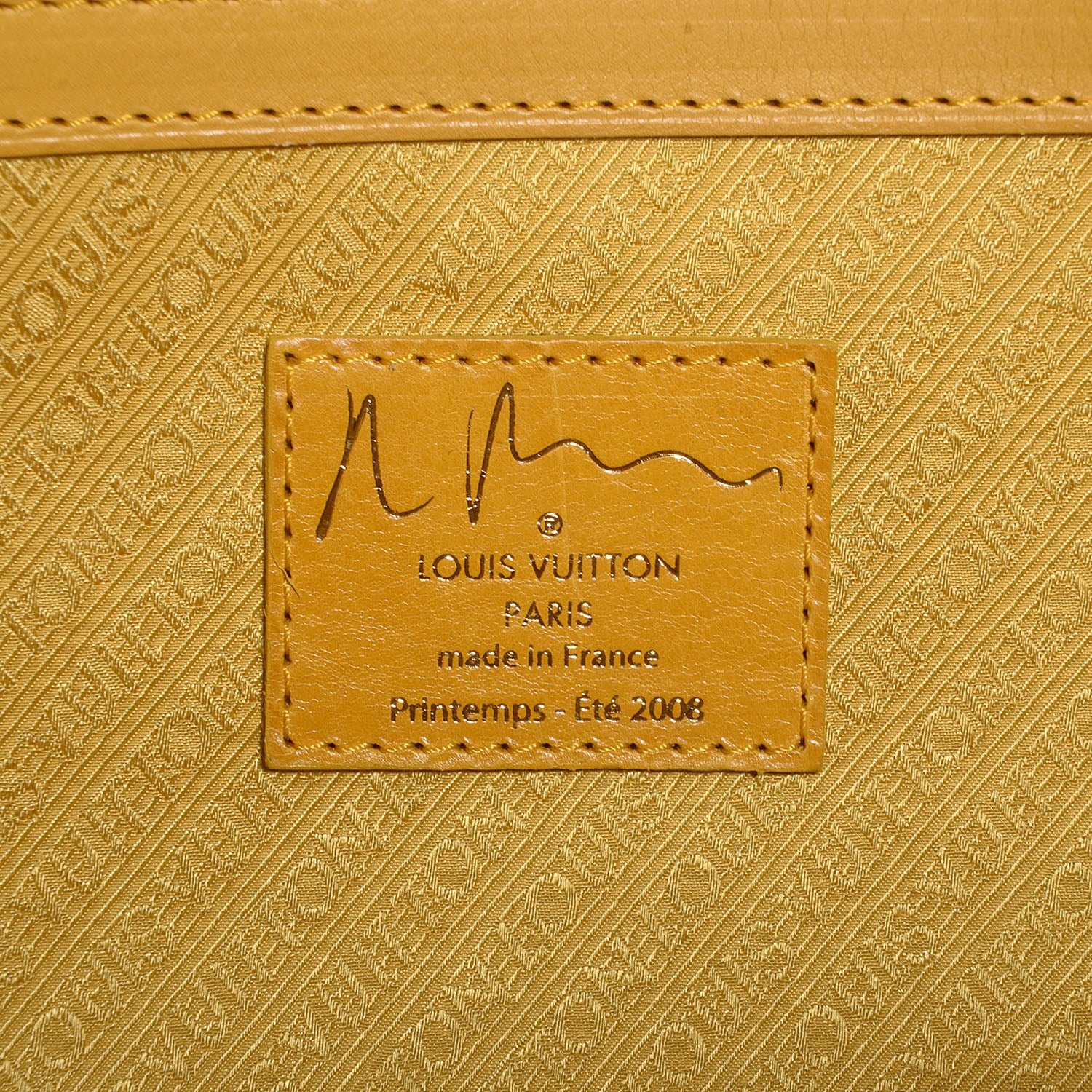 Louis Vuitton Monogram Pulp Defile Weekender GM Yellow 6 of 7